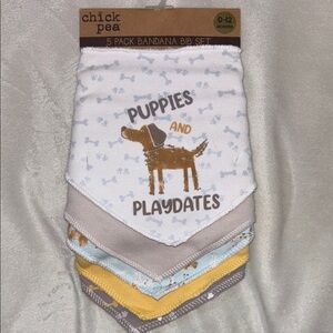 Chick Pea Dog Bandana Bib 5 Piece - Multi Colors